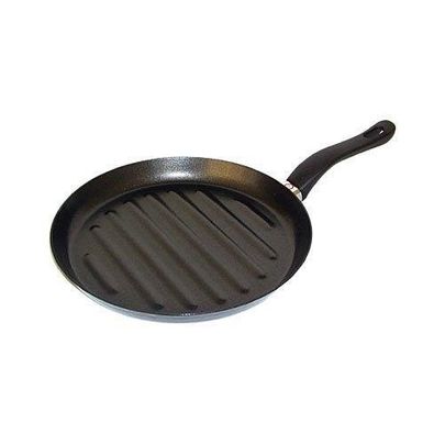 Double coated Non-stick carbon steel grilling pan 28cm with handle