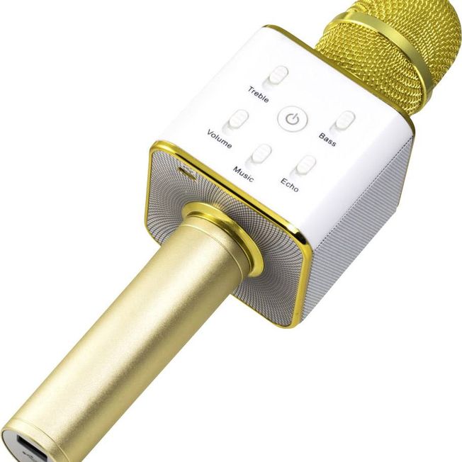 MusicMan Karaoke Microphone BT-X31 gold-white