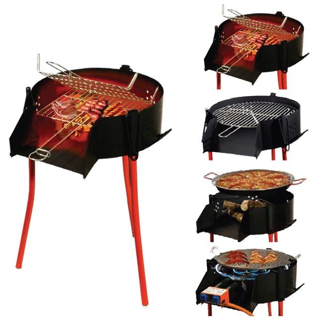 Rustic BBQ Set with grill can be used with charcoal, firewood or paella burner - sizes 40cm, 70cm