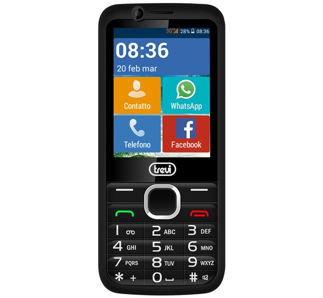 Trevi Relax 90 3G Smart Bar Phone Big Buttons and Display