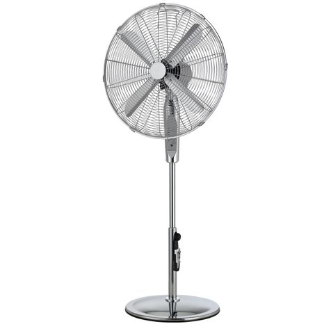 Chevron Chrome Stand Fan 20" with Metal Blades and Remote Control ZF-20R